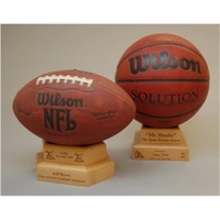 7" x 4.75" x 3" football display stand in eight wood... from ASI 92531 Unique...