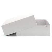 White 2 Piece Lock Corner Design Gift Box (14" x 14" x 5")