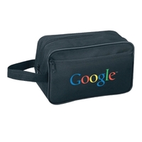 Travel kit with one main zippered compartment pouch, front zippered...