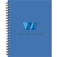 8.5" x 11" PMS poly front cover, foil imprint, black paperboard... from ASI...