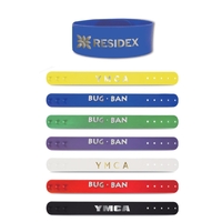 White, insect repelling wristband. Safe for the whole family.... from ASI...