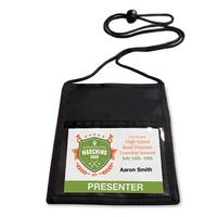 Nylon 3-Pocket Credential Wallets with Zipper