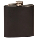 6 oz. Matte Black Stainless Steel Flask