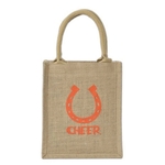Cabo Small Laminated Burlap Tote Bag