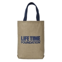Doodad Laminated Jute/Burlap Tote Bag