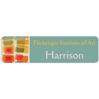 Full color name badge. 7/8"H x 3 1/4"W, Digitally imprinted.... from ASI...