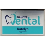Metallic Full Color Name Badge 2" H X 3 1/2" W