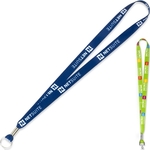 3/4" Textured Polyester Multi-Color Sublimation Lanyard