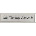 Silver Metallic Engraved Name Badge