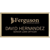 Black/gold metallic engraved badge.... from ASI 81500 Navitor Inc / Navitor...