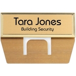 Silver Metallic Engraved Pocket Badge