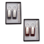 Pen and Leather/Metal Key Chain