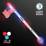 Flashing American Flag LED Jumbo Wand