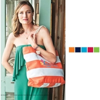 15" x 21" polyester tote bag with striped pattern.... from ASI 91605 Towel...