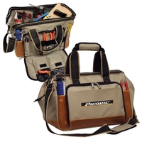 Tool case with removable reinforced bottom and sturdy dual carry handles......