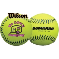 Official synthetic optic yellow softball with customization.... from ASI...