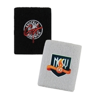 3 1/2" x 2 3/4" (when lying flat) wristbands made of... from ASI 90160 Suntex...