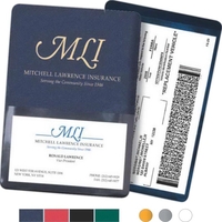 Vinyl Insurance Card, Holder w/ Clear Front Pocket