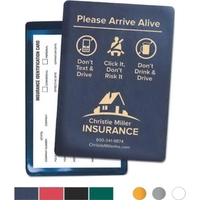Vinyl Insurance Card Holder - "Arrive Alive"