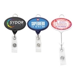 JUMBO Oval Badge Reel w/Lanyard Attachment