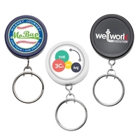 Color Heavy duty key reel with black front, chrome back. 18"... from ASI...