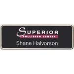 Metal Framed Badge (Screened & Engraved)