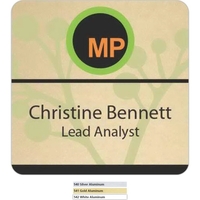 USA Made Eco-Friendly Sublimated Personalized Aluminum Badge