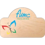 Wood Badge W/UV Inkjet Logo (1-10 Sq. In) No Personalization