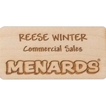 Custom Shape Personalized Wood Badge (1-10 Sq. Inches)