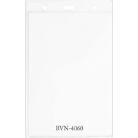 Clear vertical badge holder with 4" x 6" blank inserts and... from ASI 59080...