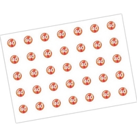 Dome dots shipped on 5" x 5" sheets.... from ASI 59080 Halls & Company