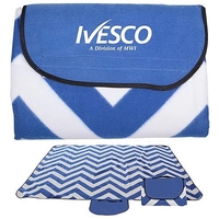 45" x 60" polyester fleece blanket with PE backing and storage... from ASI...