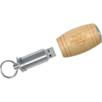 Hi-Speed 2.0 USB drive with natural wood barrel casing... from ASI 34256...