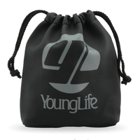 7" x 8" black golfer's pouch made of synthetic leather material... from ASI...