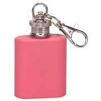 2.375" x 1.625" x 0.75" steel keychain with one-ounce capacity flask... from...