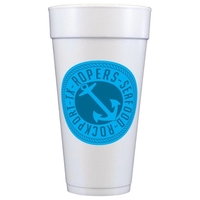 24oz styrofoam cup. Insulated to keep beverages hot or cold.... from ASI...