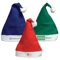 Felt Santa Claus hat with white trim and three color choices.... from ASI...