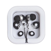Earbuds in 5/8" x 3/4" square case with clear cover; includes... from ASI...