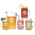 Pitcher and Handled Jar Glass Set