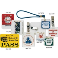 Laminated ID Badges & Swim Tags. 1 3/4" square, safety waterproof.... from...
