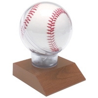 4.5" x 4.5" x 3" wooden baseball display stand with base.... from ASI 92531...