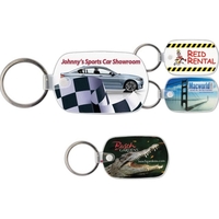 Key tag - standard oval - full color. Durable digital 4-color... from ASI...