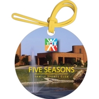 Bag & luggage tag - round - full color. Brilliant digital... from ASI 80210...