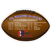 Magnet 20 mil - football. Digital 4-color process print; size 2.75... from...