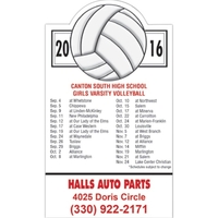 Magnet 20 mil - volleyball schedule. Digital four color process print;......