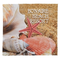 6" x 6" microfiber cleaning cloth with scalloped edge and full... from ASI...