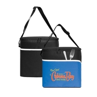 10.5" x 10" x 4.5" polyester zippered cooler tote with 12... from ASI 37980...