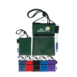 Dual Zipper Pocket Badge Holder/Passport Pouch