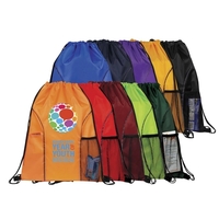 Dual Pocket Drawstring Backpack