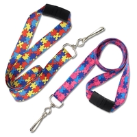 3/4" Autism Awareness Puzzle Lanyards